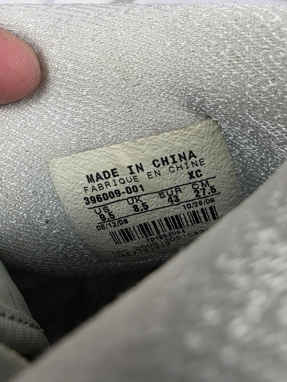BEATERS 2009 Air Jordan 1 Retro “25th Silver Anniversary” Mens Size 9.5